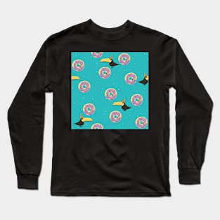 Party Toucan & Doughnuts Because, Why Noy? Long Sleeve T-Shirt